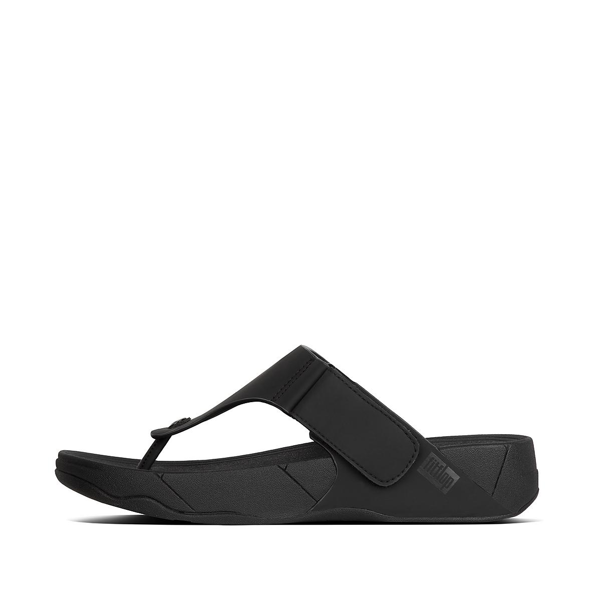 Fitflop Men's TRAKK II Neoprene Toe-Post Sandals - Black, FR6391074